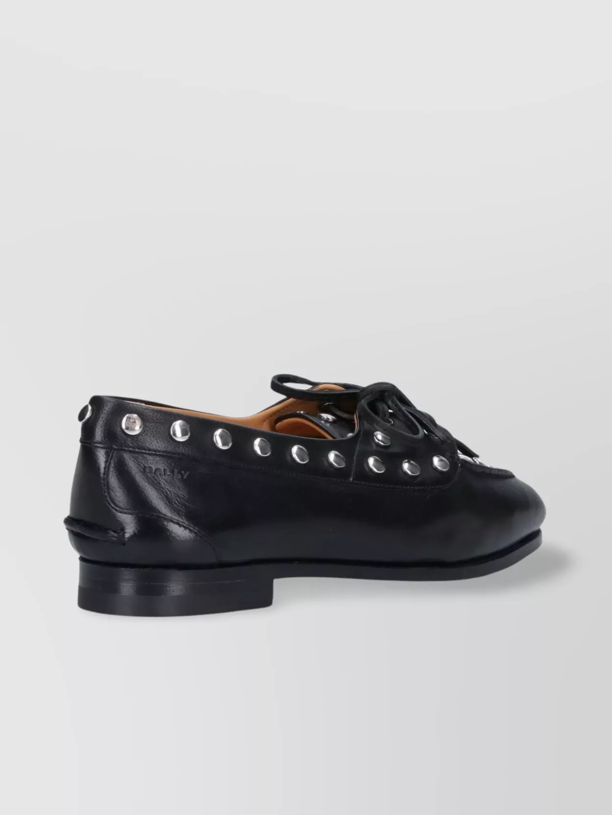 Bally Round Toe Slip-on Moccasins With Tonal Logo Detail In Black