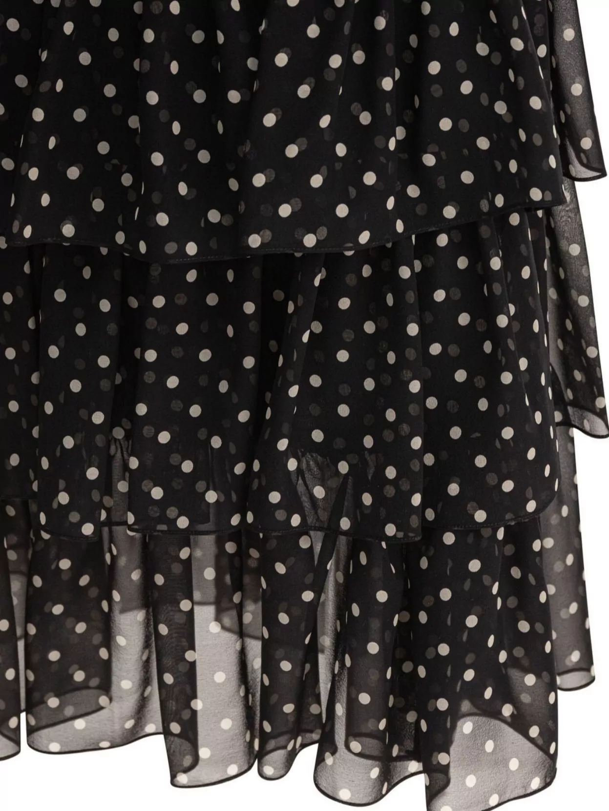 Valentino Layered High-waisted Skirts With Polka Dot Pattern