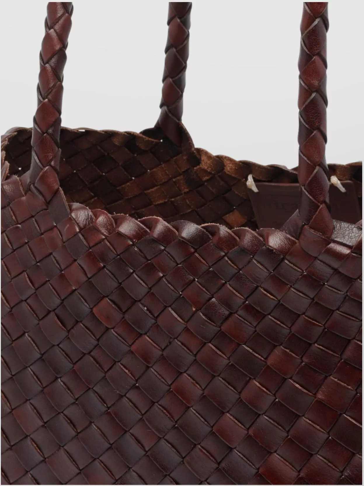 Dragon Diffusion Woven Large Model 2 Handles Shoulder Bag