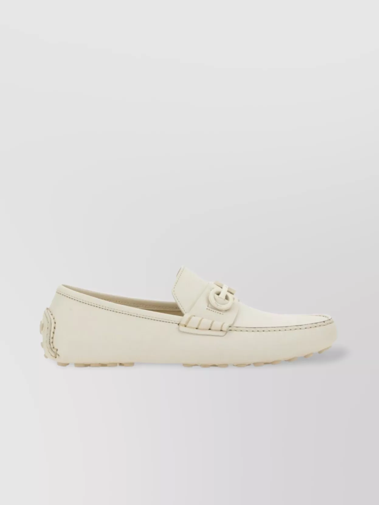 Ferragamo Gancini Ornament Loafers Rubber Sole