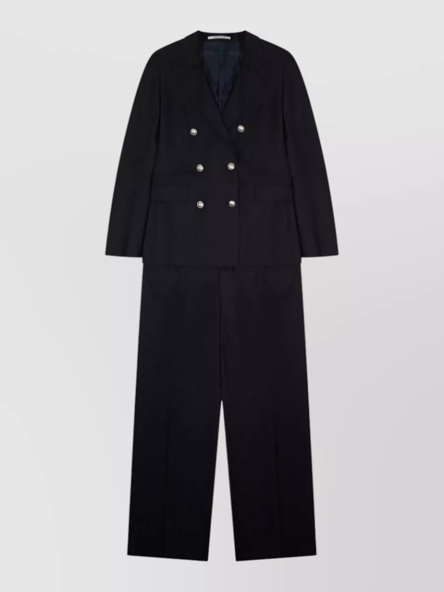 Tagliatore silk virgin wool wide-leg trousers