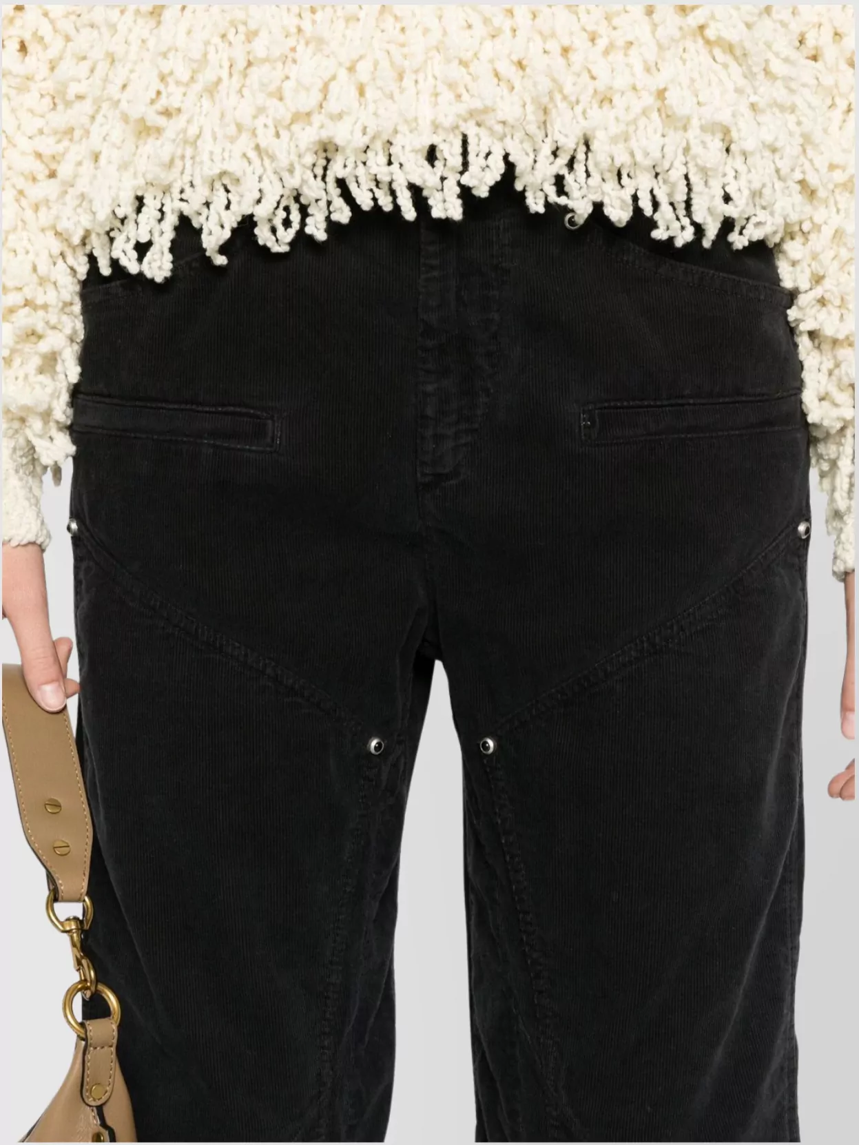 Isabel Marant Corduroy Trousers Featuring Rivet Detailing
