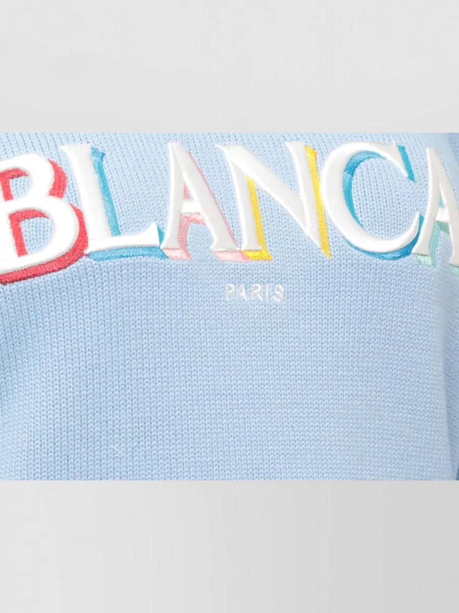 Casablanca Wool Ribbed Crewneck Sweater