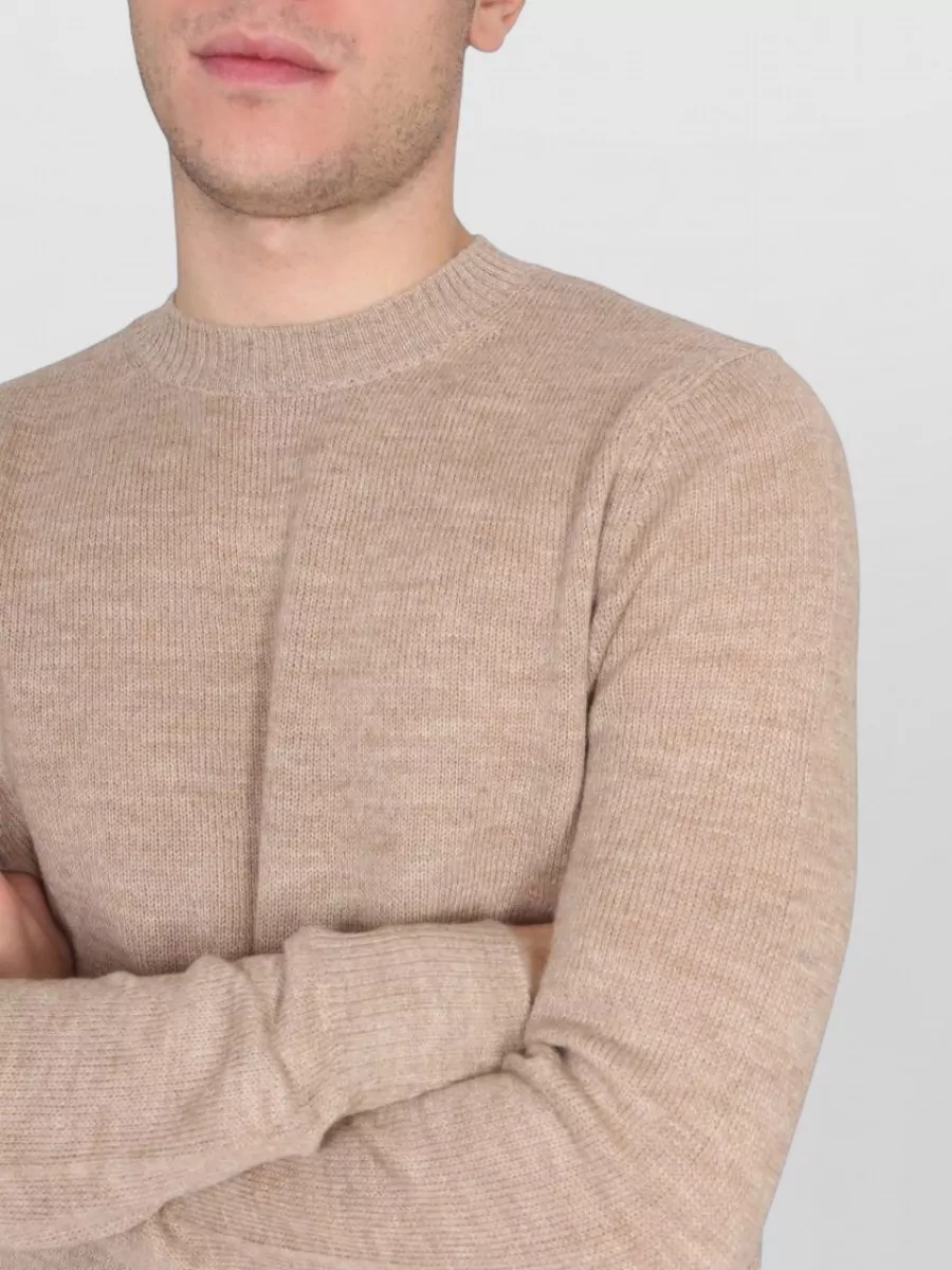Ballantyne Ribbed Wool Cross-Neck Jumper