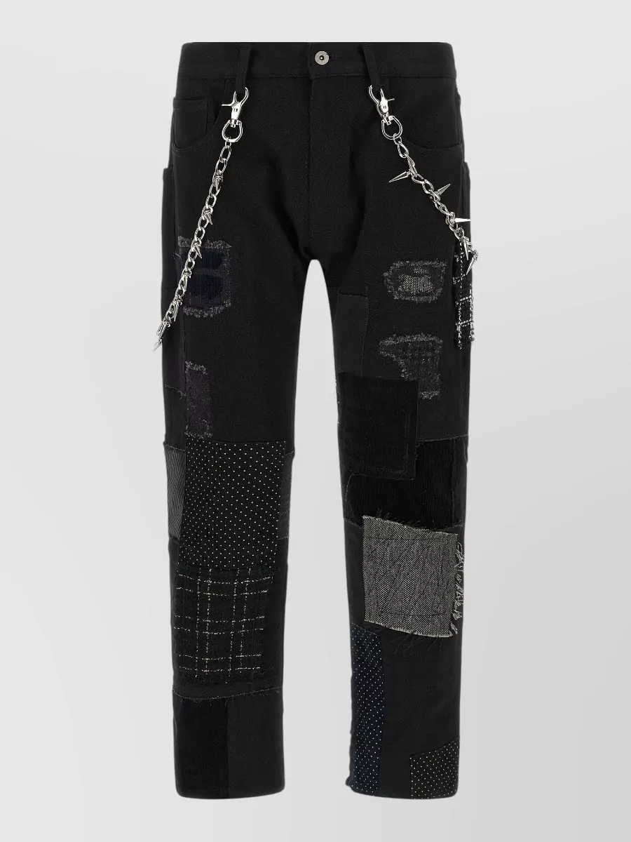 Junya Watanabe Denim Patchwork Straight-Leg Jeans