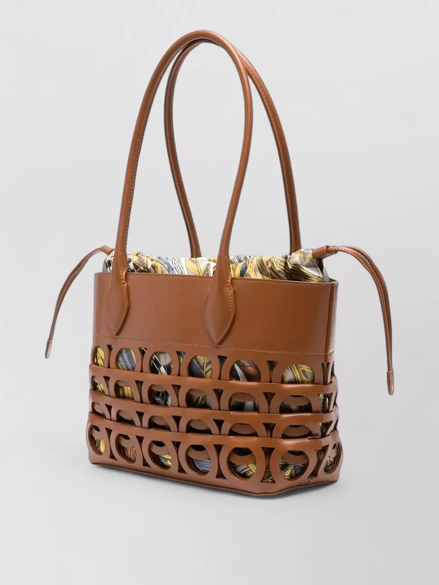 Ferragamo Gancini Leather Shoulder Bag