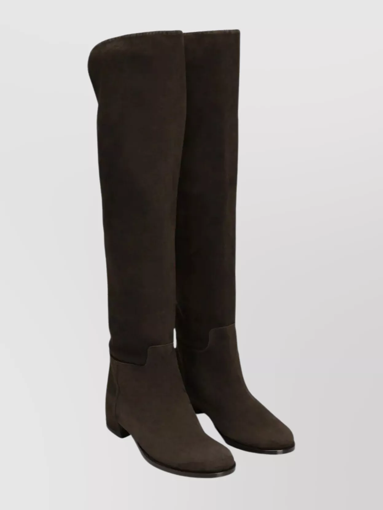 Dolce&Gabbana Suede Over-The-Knee Flat Sole Boots