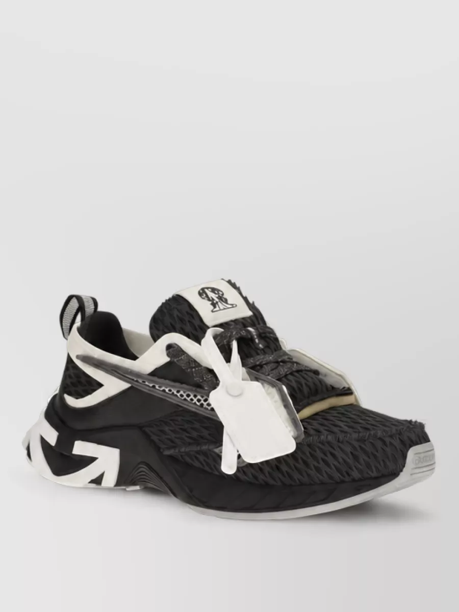 Off-White polyester slip-on sneakers