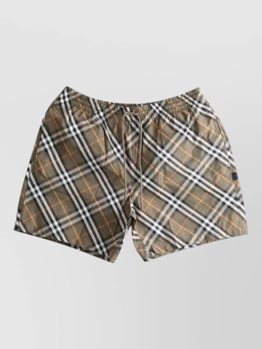 Burberry embroidered swim shorts