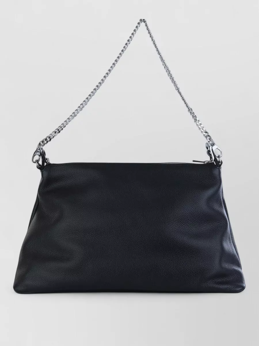 Zadig & Voltaire Shoulder Bag Adjustable Chain Strap Textured Surface