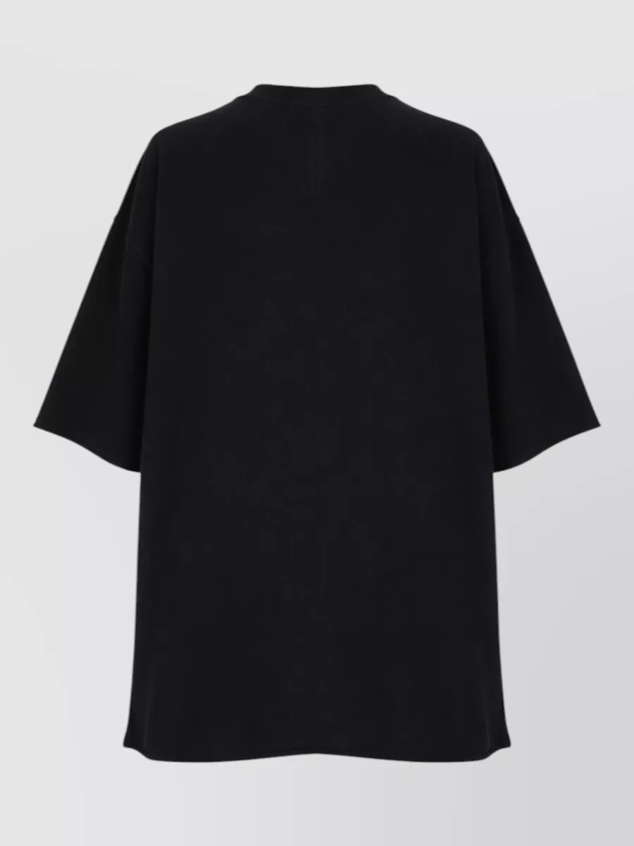 Rick Owens Tommy Crew Neck Oversized Logo T Shirt