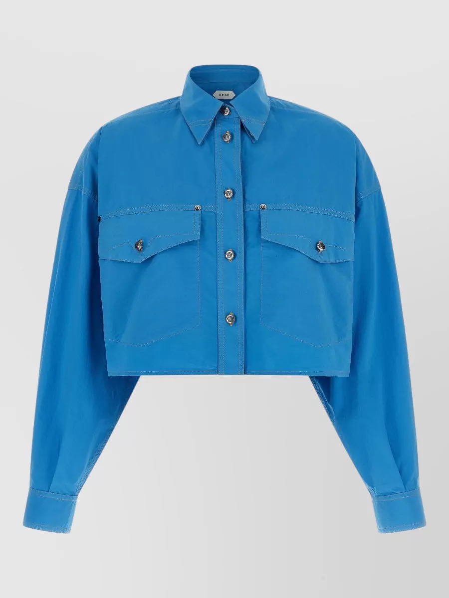 Versace cropped cotton shirt