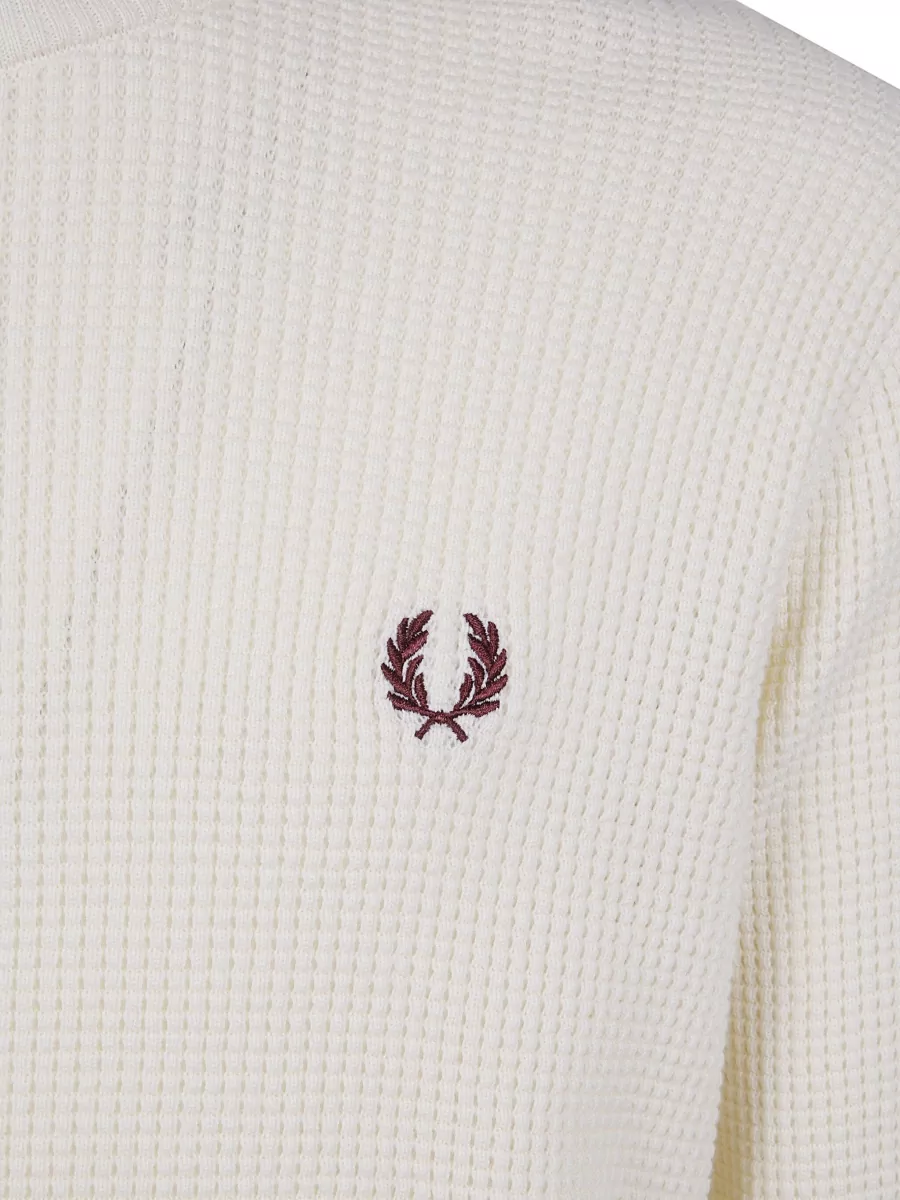 Fred Perry Cotton Waffle-Knit Half-Zip Jumper