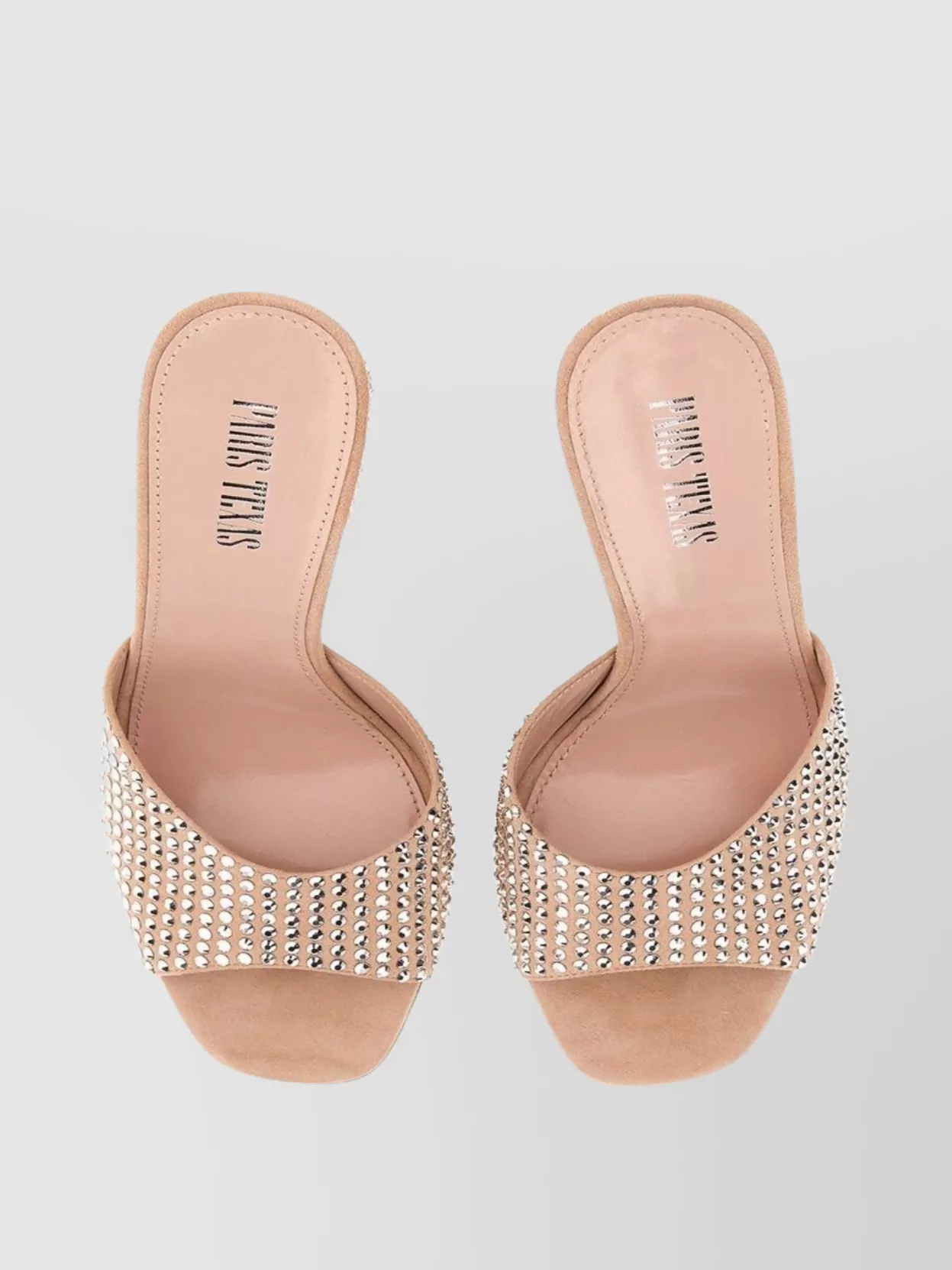 Paris Texas Mule Holly Anja Suede And Crystal Block Heel Mules
