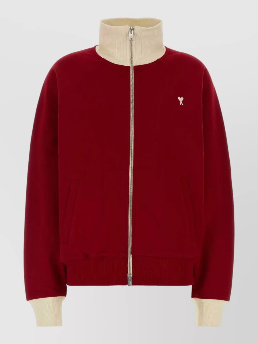 Ami Paris cotton zip sweatshirt