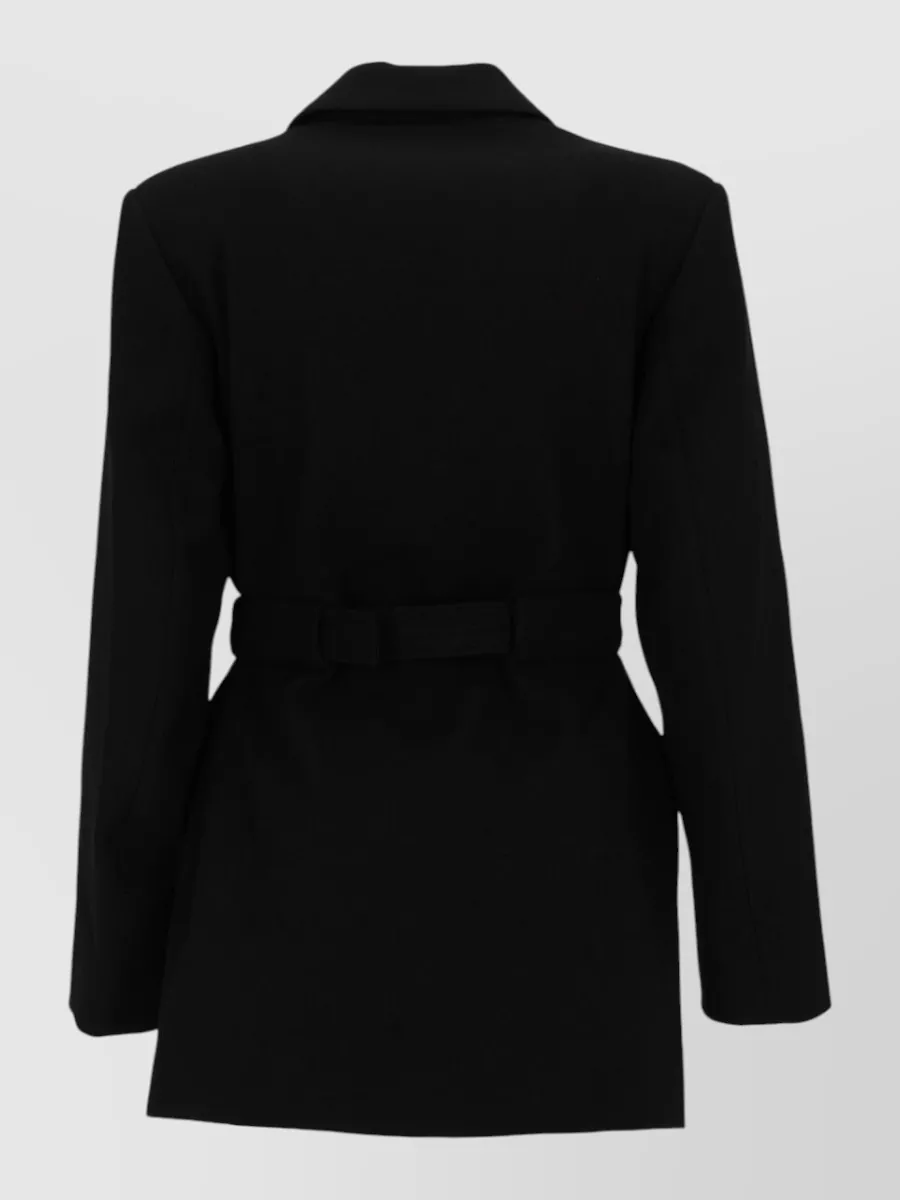 Ganni Crepe Belted Blazer