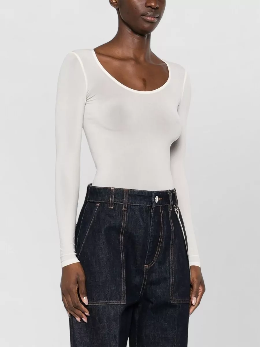 Wolford Buenos Aires Scoop Neck Long Sleeve Bodysuit