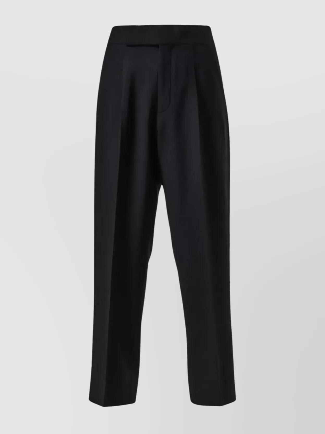 Fear Of God 8th Straight-leg Pleated Wool-gabardine Trousers In Black