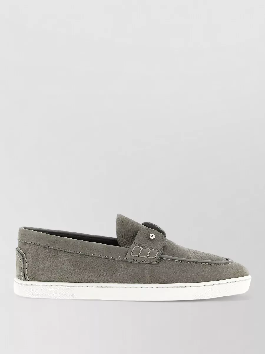 Christian Louboutin Leather Slip-On Loafers
