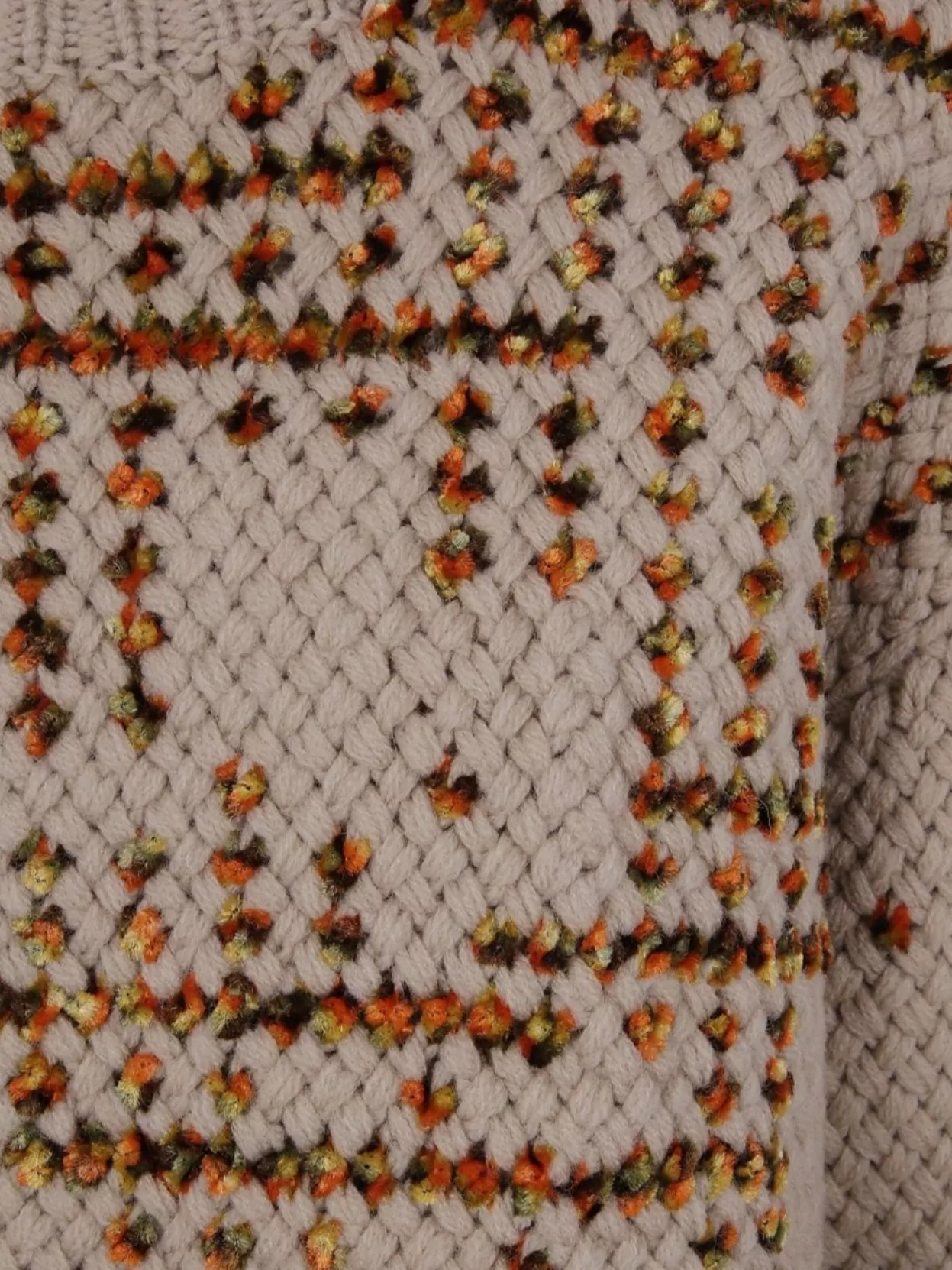 Dries Van Noten Textured Knit Turtle Neck Pullover In Neutral