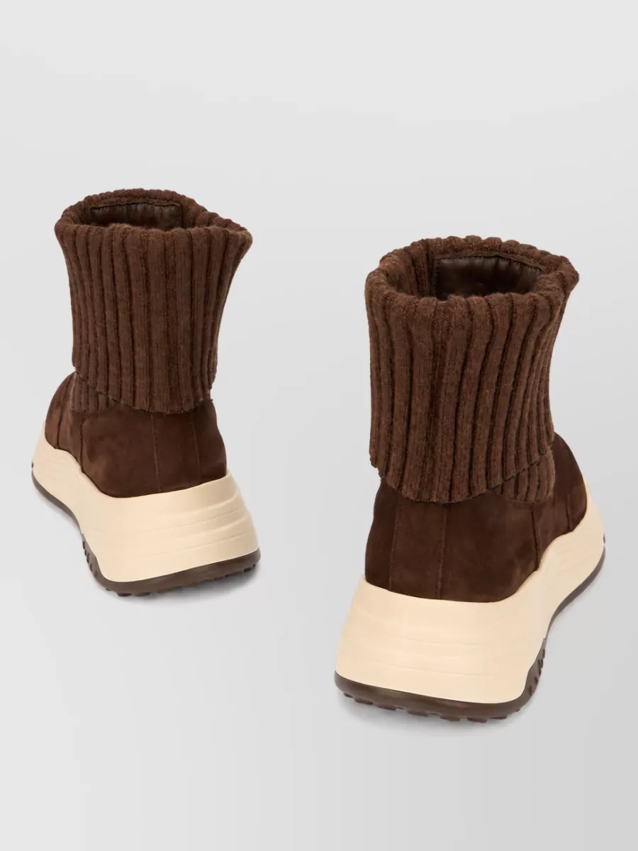 Hogan Ribbed Knit Hi-Top Sneakers