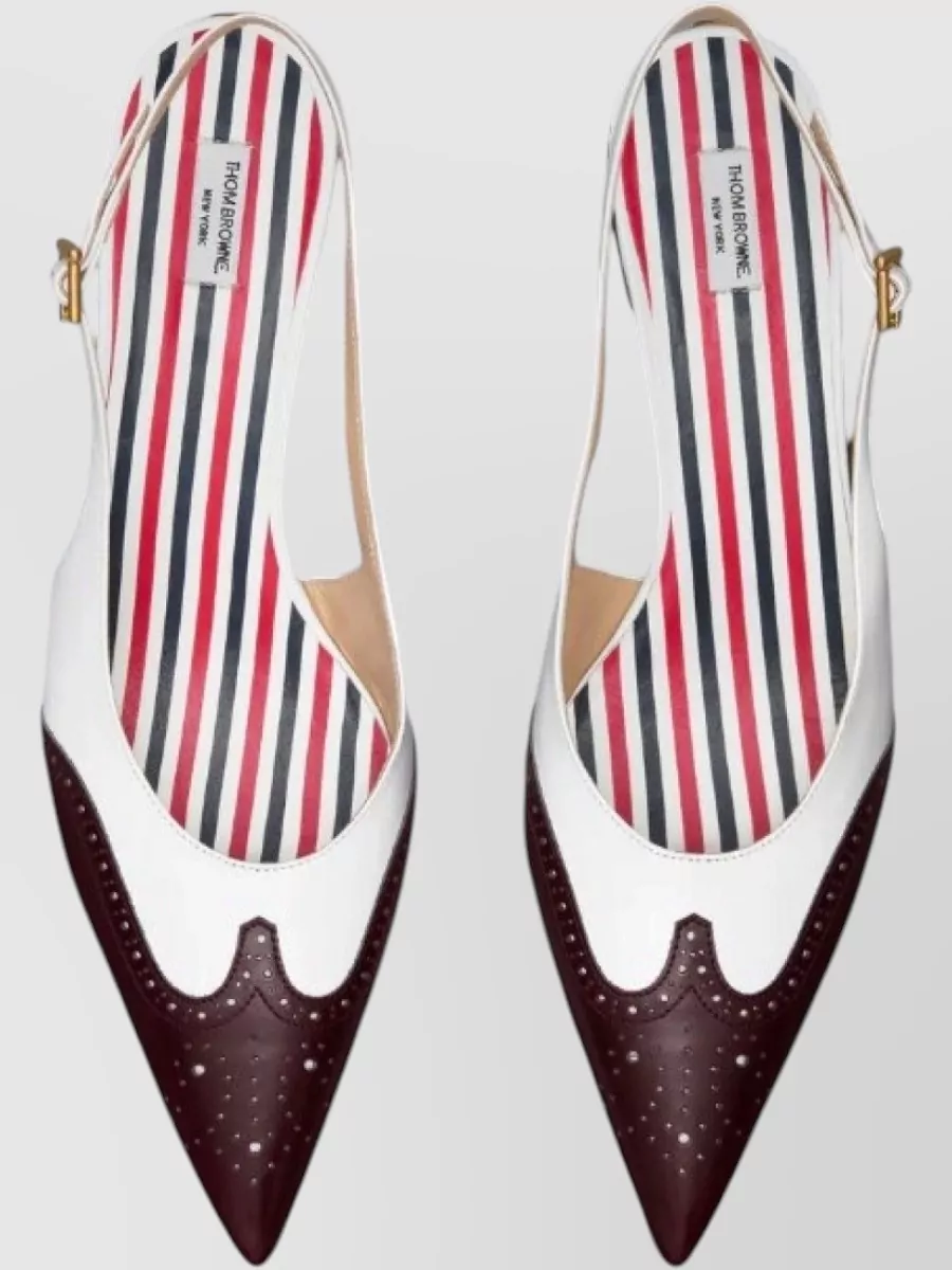 Thom Browne Leather Slingback Pumps
