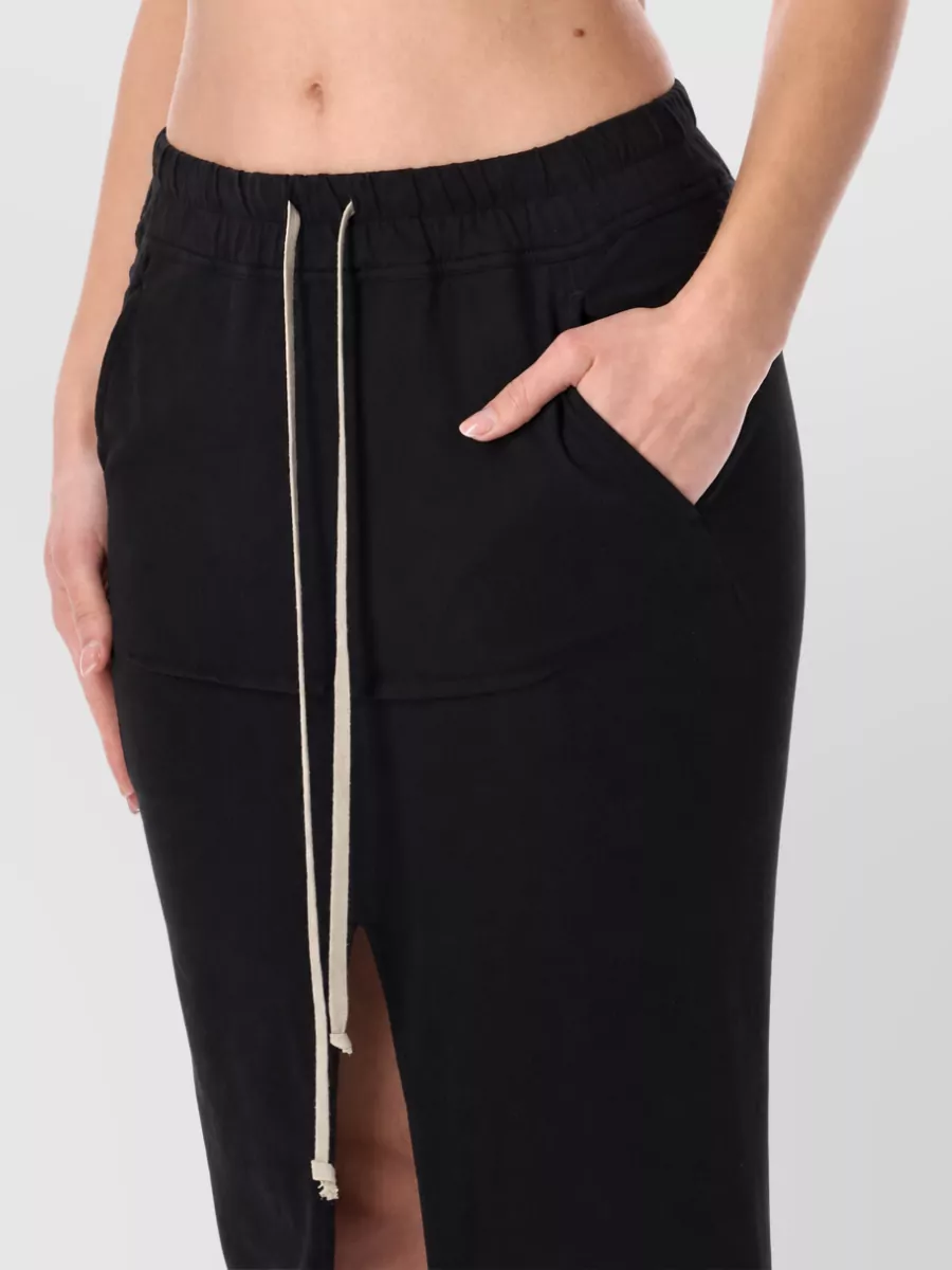 Rick Owens Cotton Jersey Midi Skirt