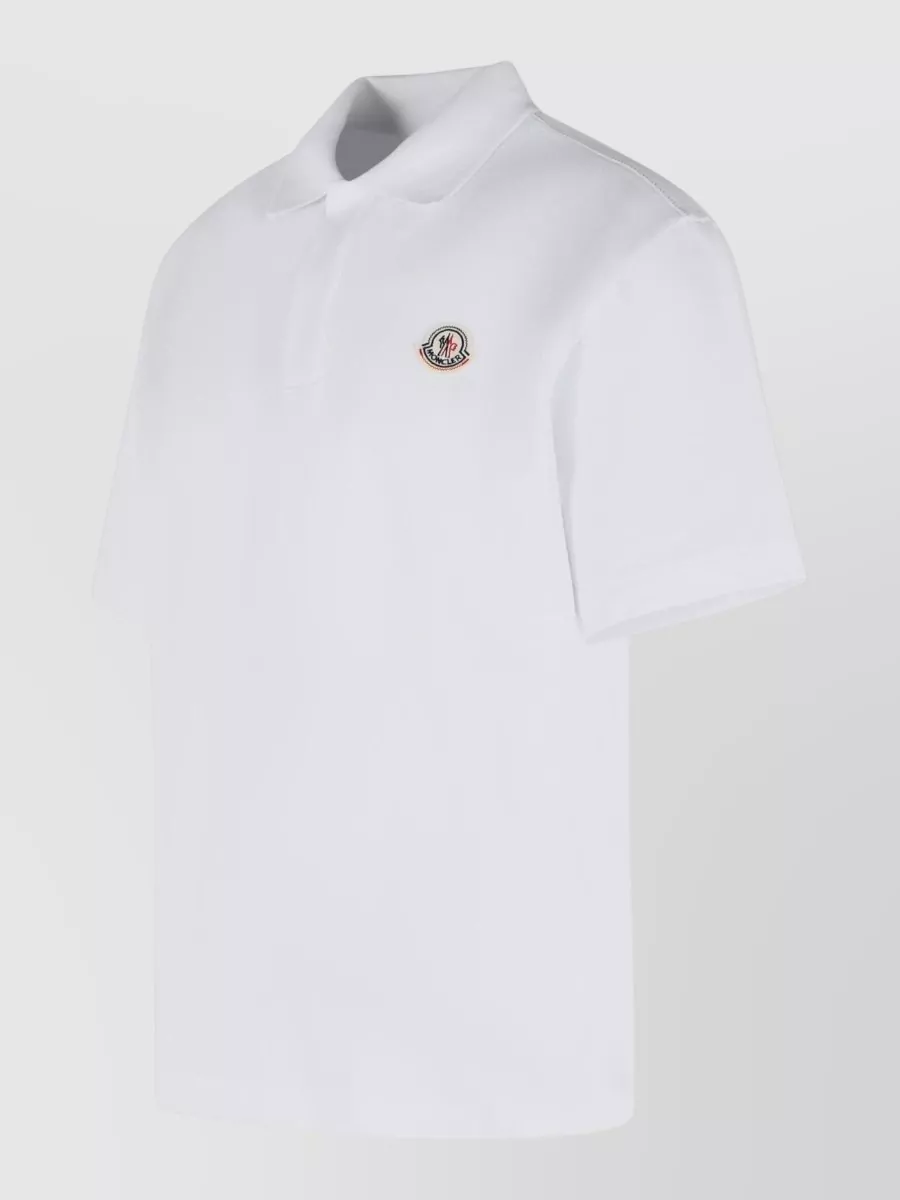 Moncler Cotton Polo Shirt Collar Short Sleeves