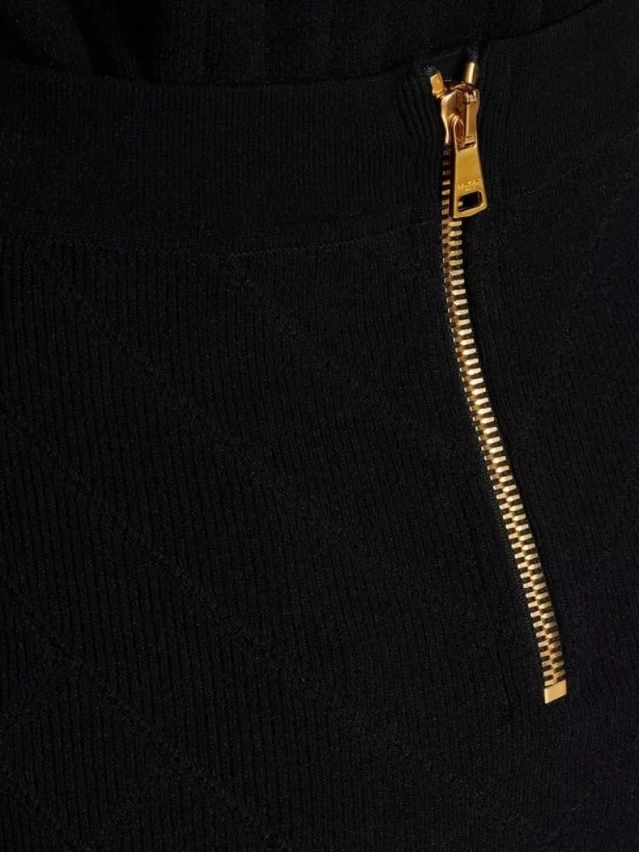 Balmain Knit Fitted Skirt