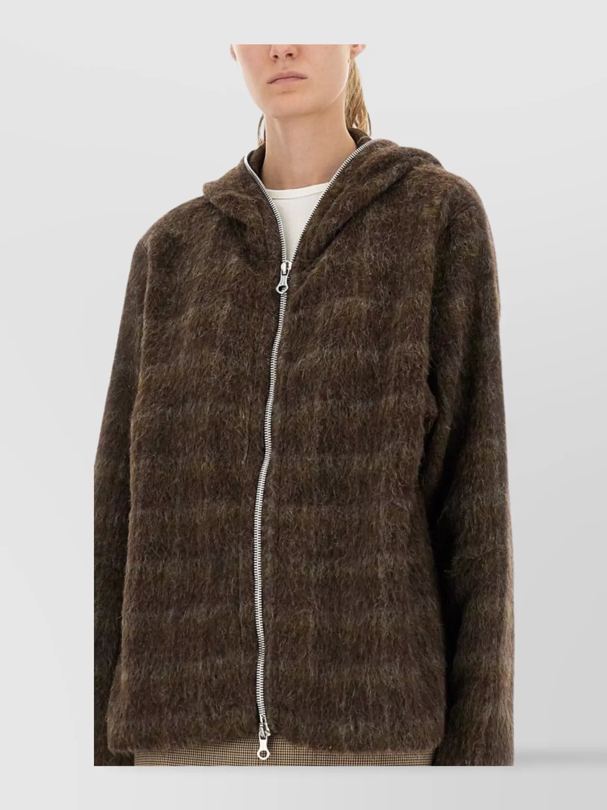 Our Legacy Checkered Knitwear With Hood And Long Sleeves