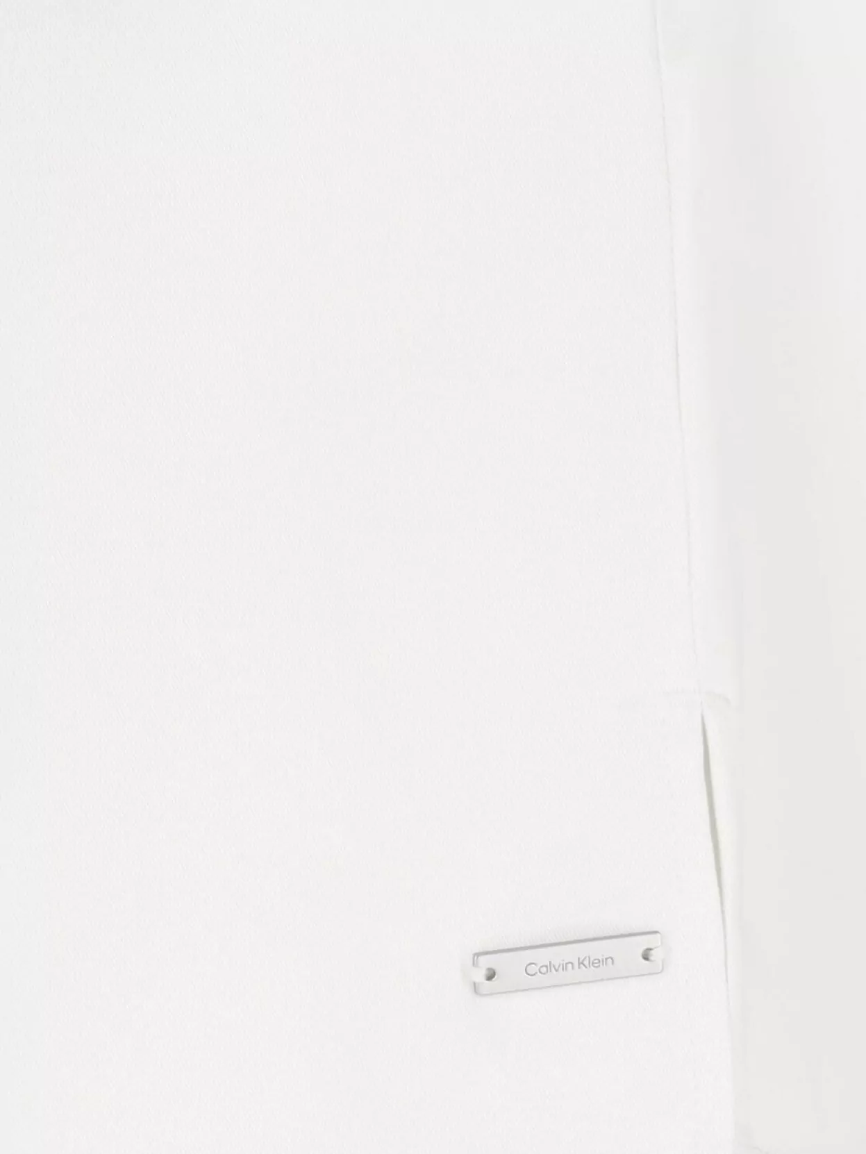 Calvin Klein Cap Sleeves Keyhole Back Pleated Detail In White
