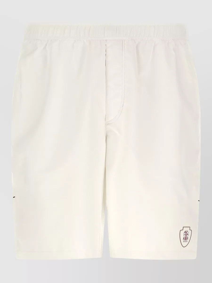 Brunello Cucinelli Logo print swim shorts