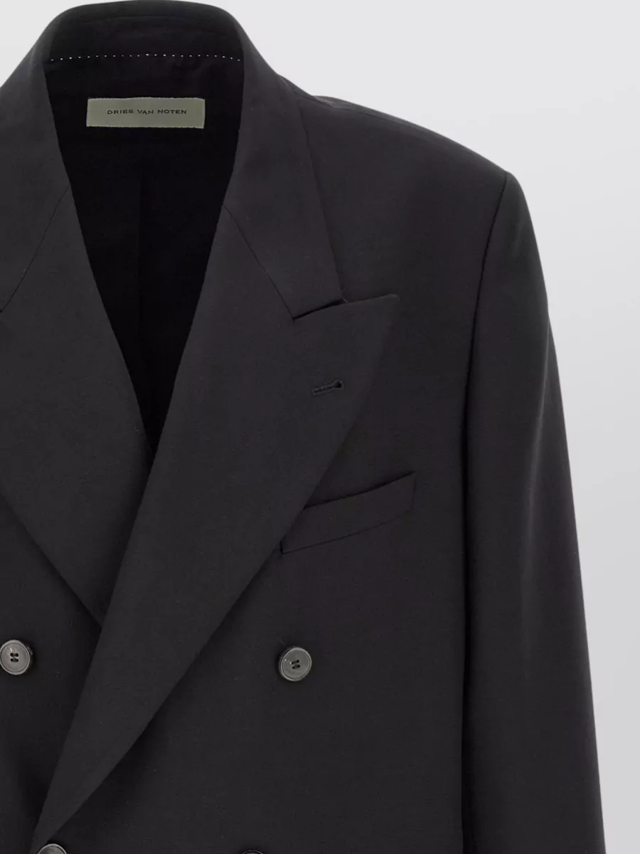 Dries Van Noten Boiser Blazer Double Breasted Notch Lapel