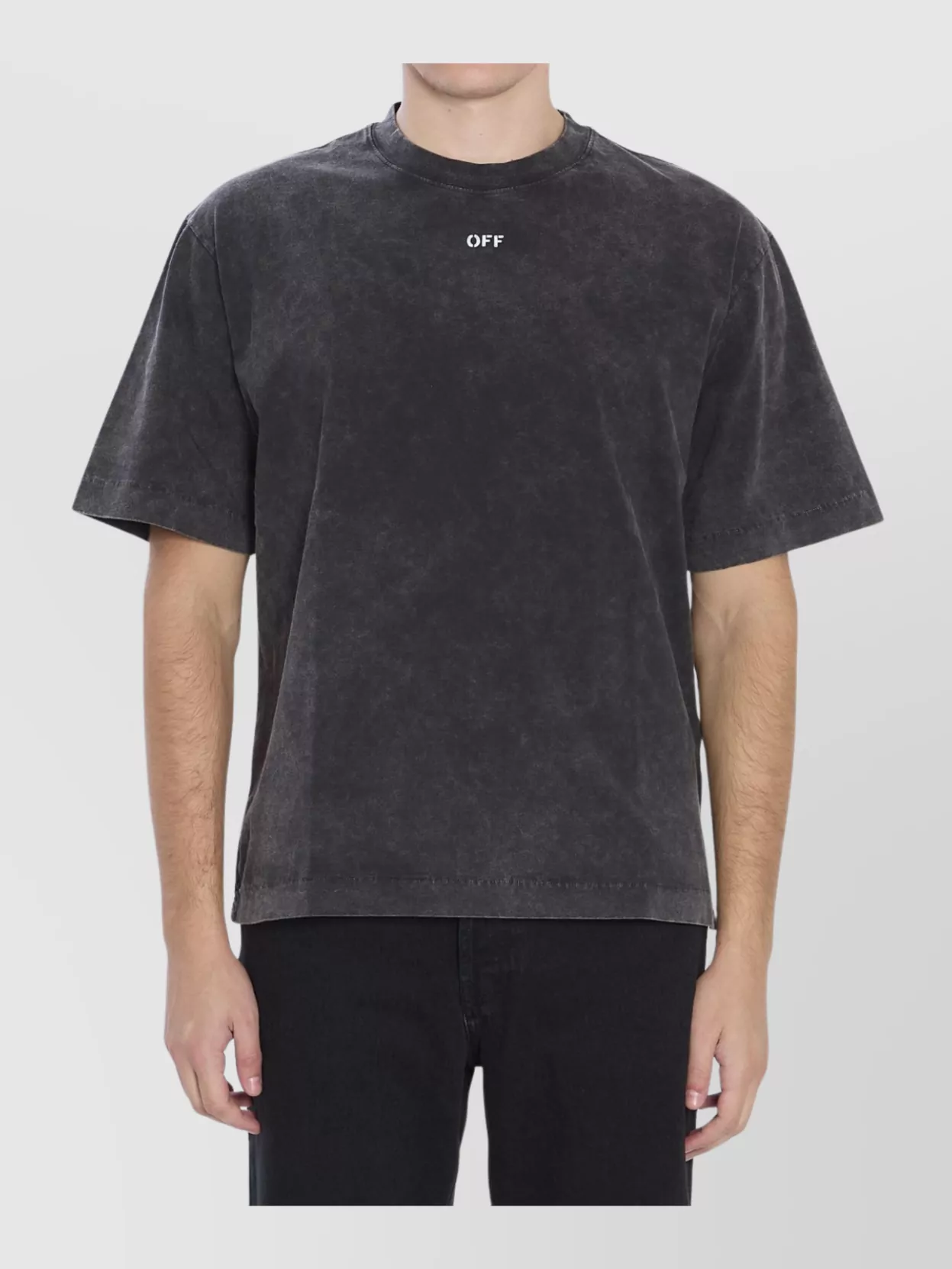 Off-White T-Shirt Featuring Bold Graphic Print