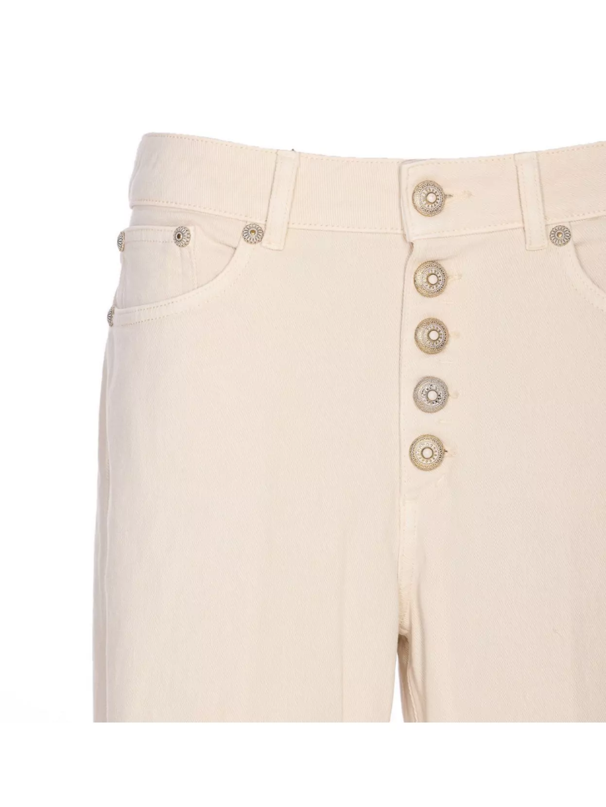 Dondup Button-fastening Patch-pocket Jeans In Neutral