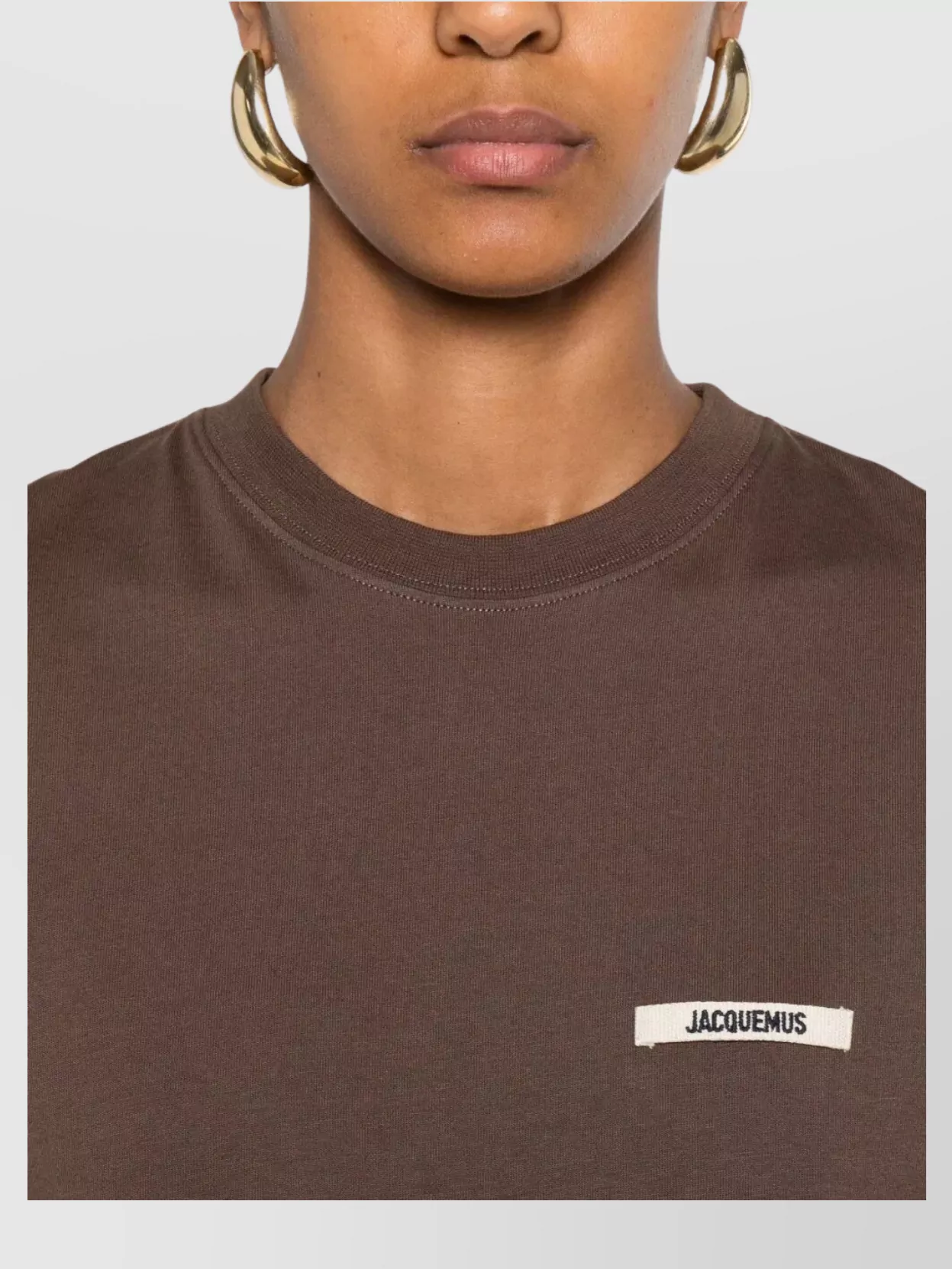 Jacquemus Grosgrain Crew Neck Short Sleeve Top
