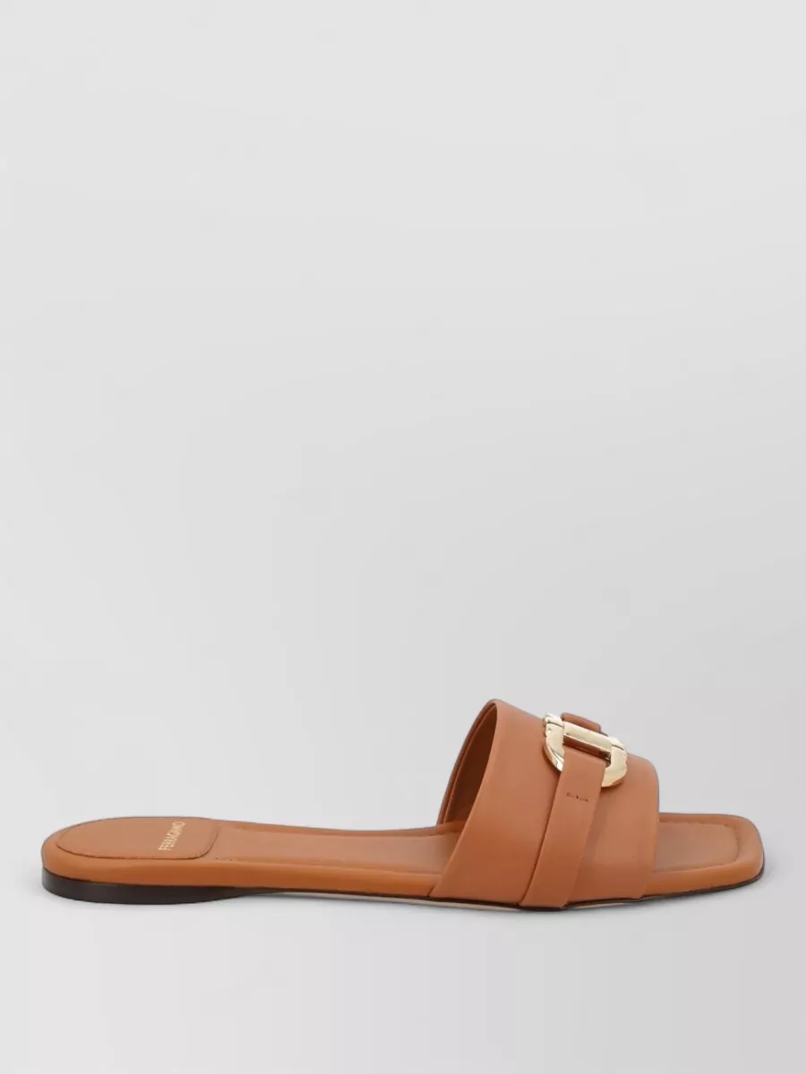 Ferragamo Leather slide sandals