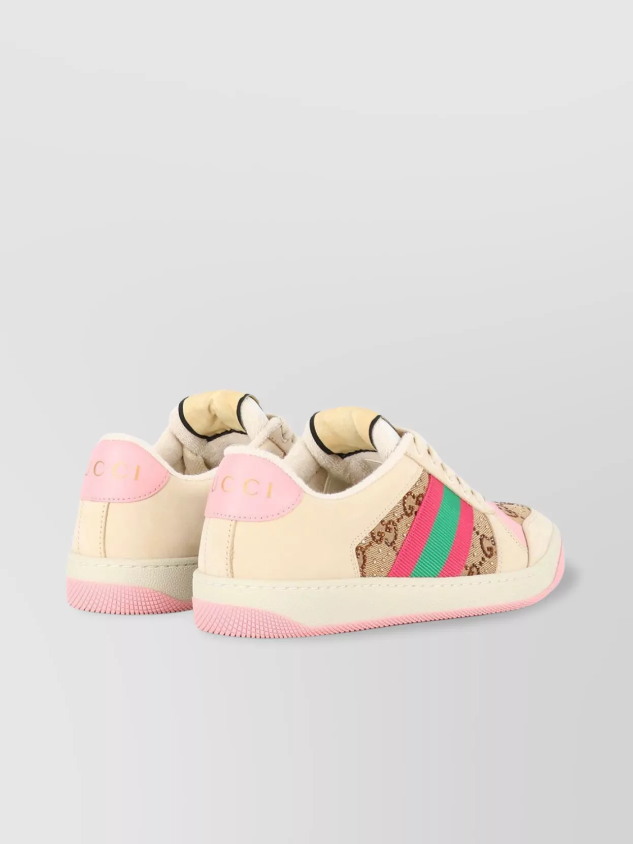 Gucci Gg Supreme Fabric Sneakers With Web Motif