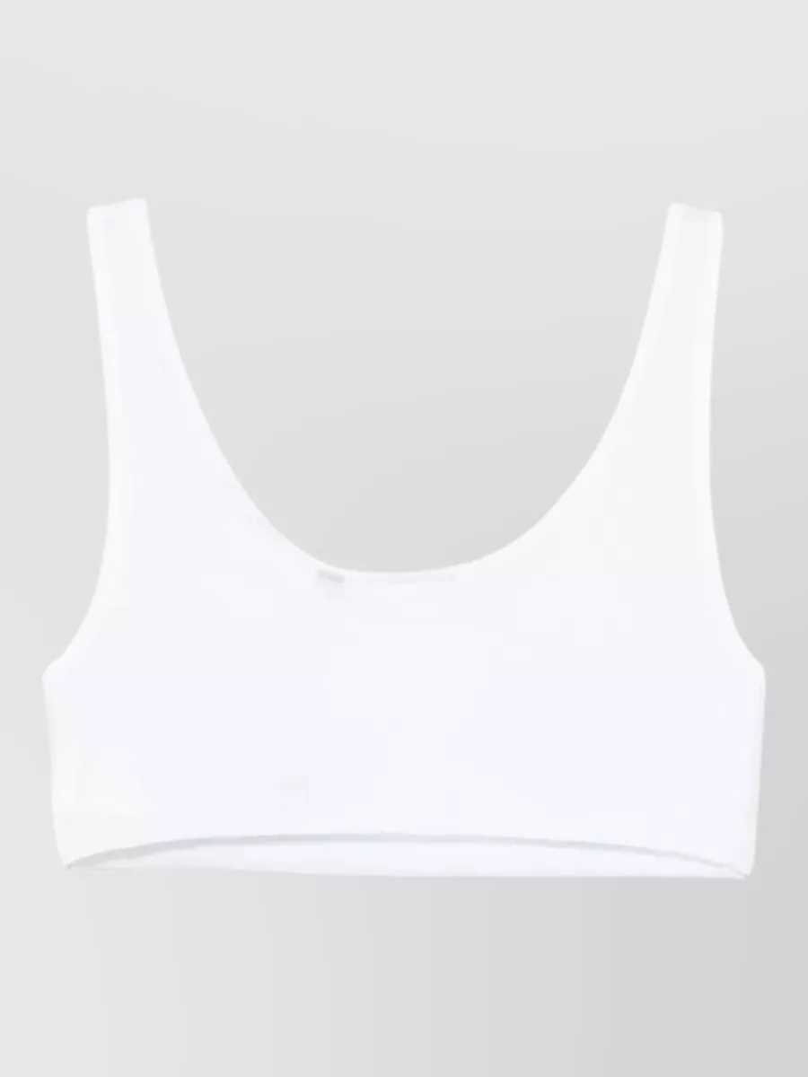 Gcds Cotton Crystal-Embellished Sleeveless Cropped Top