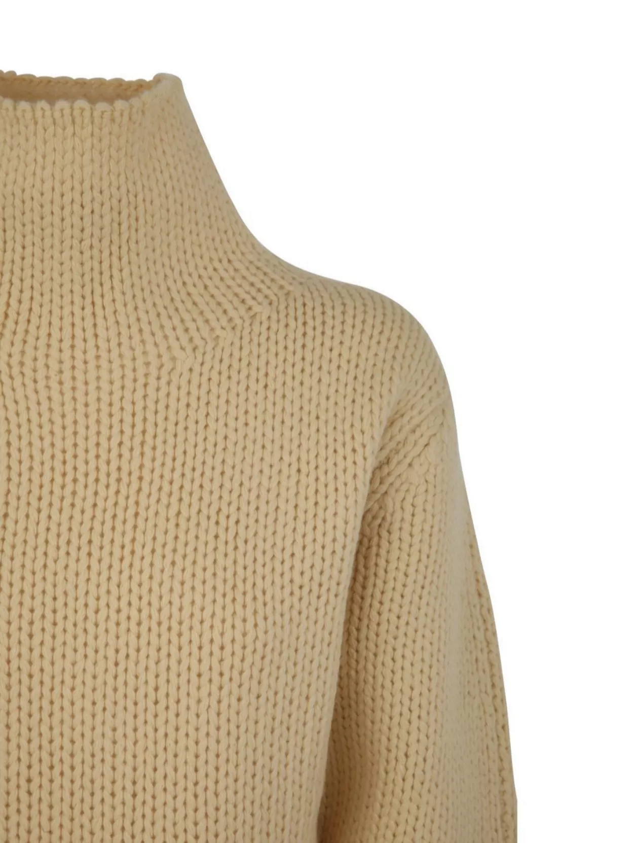Jil Sander Long Sleeved Hign Neck Sweater Clothing In Neutral