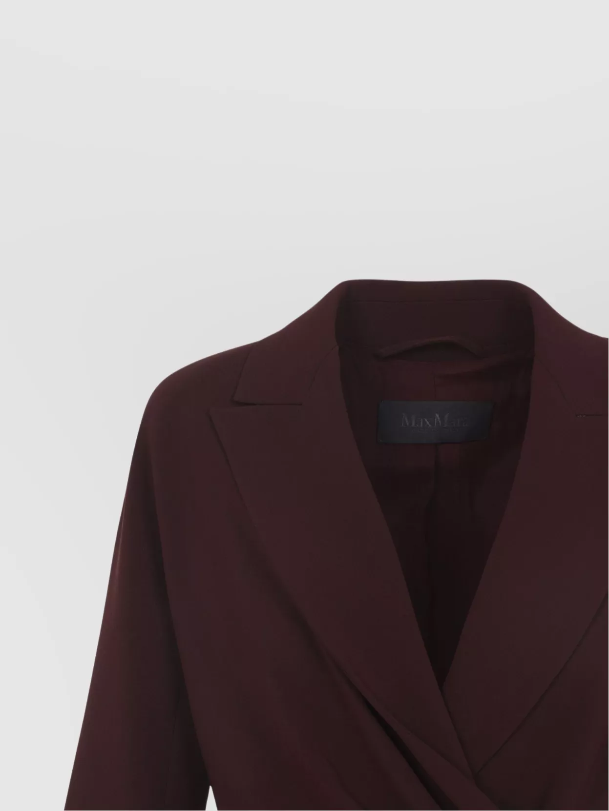 Max Mara Cherry Red Triacetate Alare Cady Jacket In Burgundy