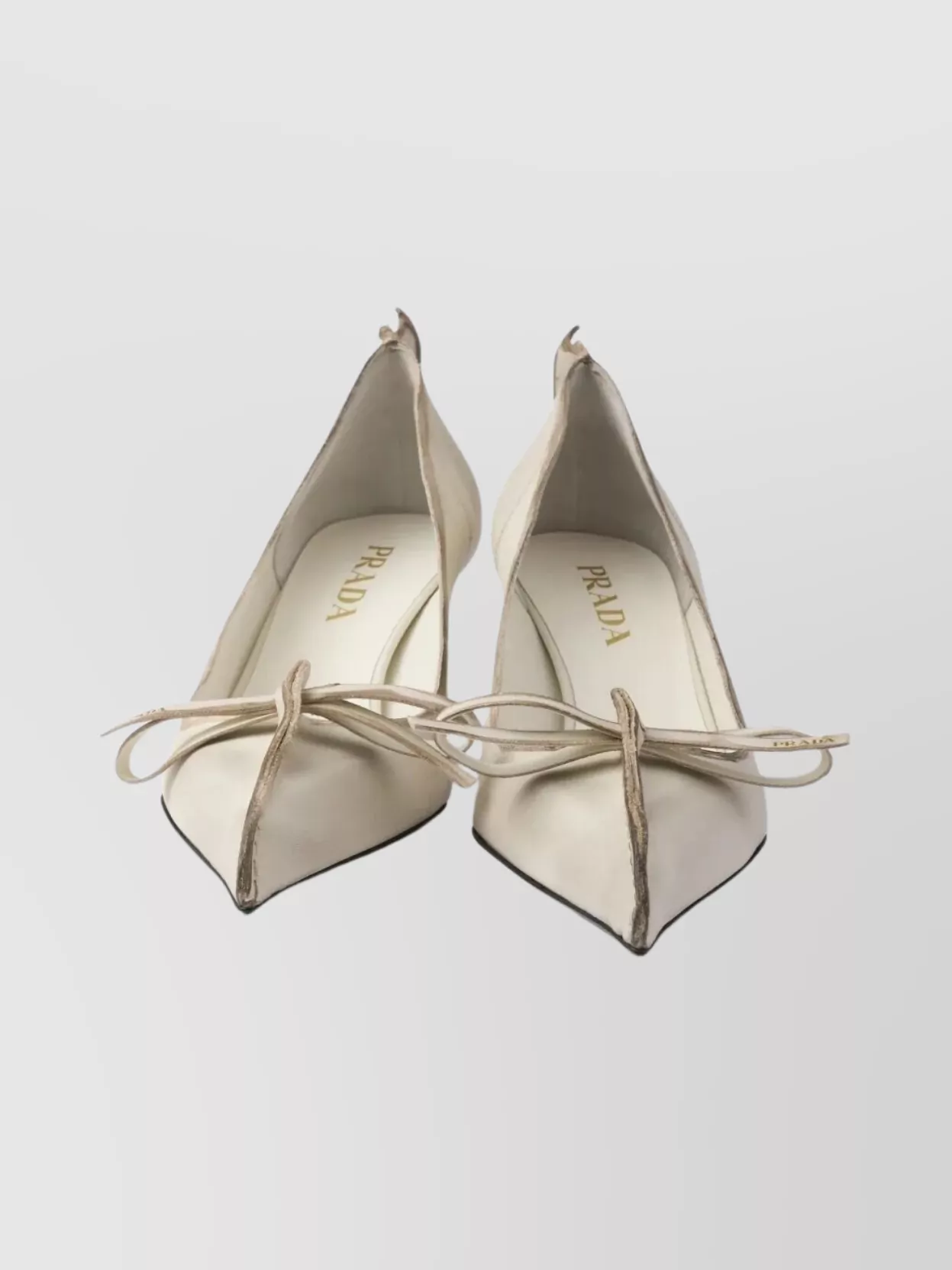 Prada Pointed Toe Pumps Bow Detail
