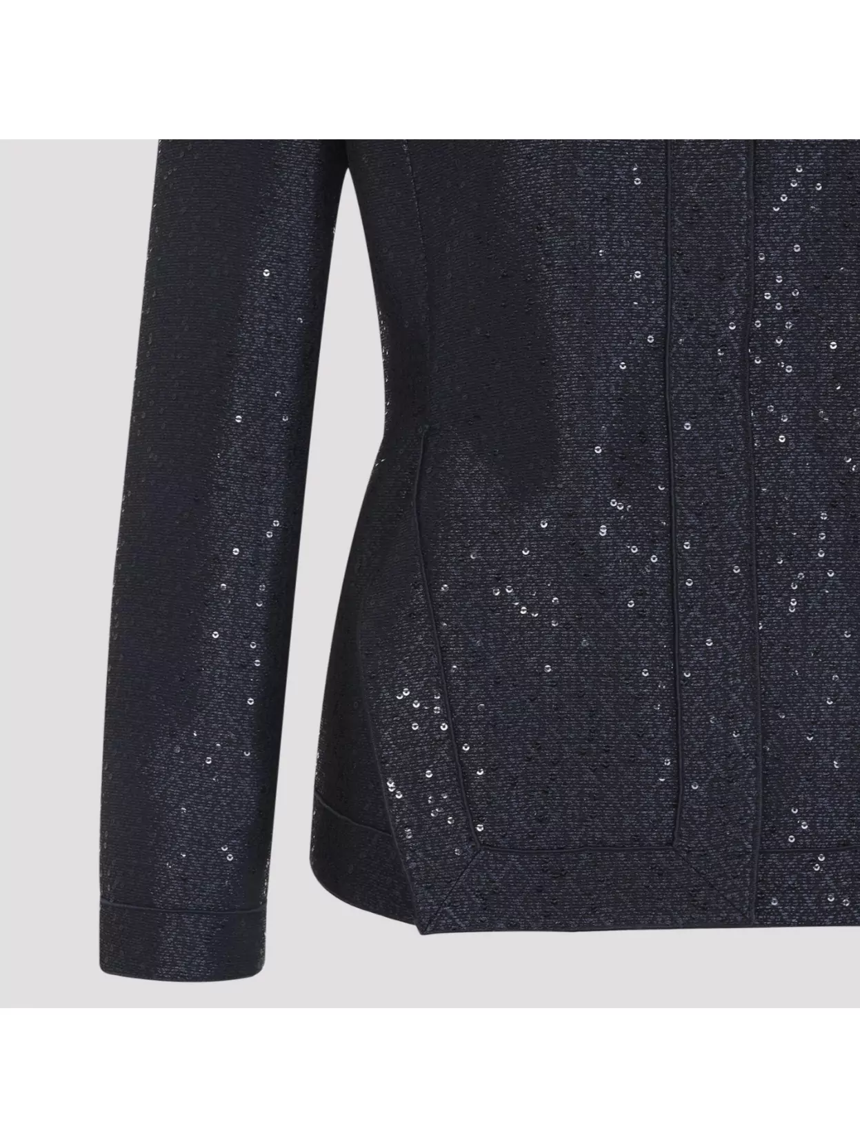 Giorgio Armani Tailored Jacket Sequin Embellishments In Blue