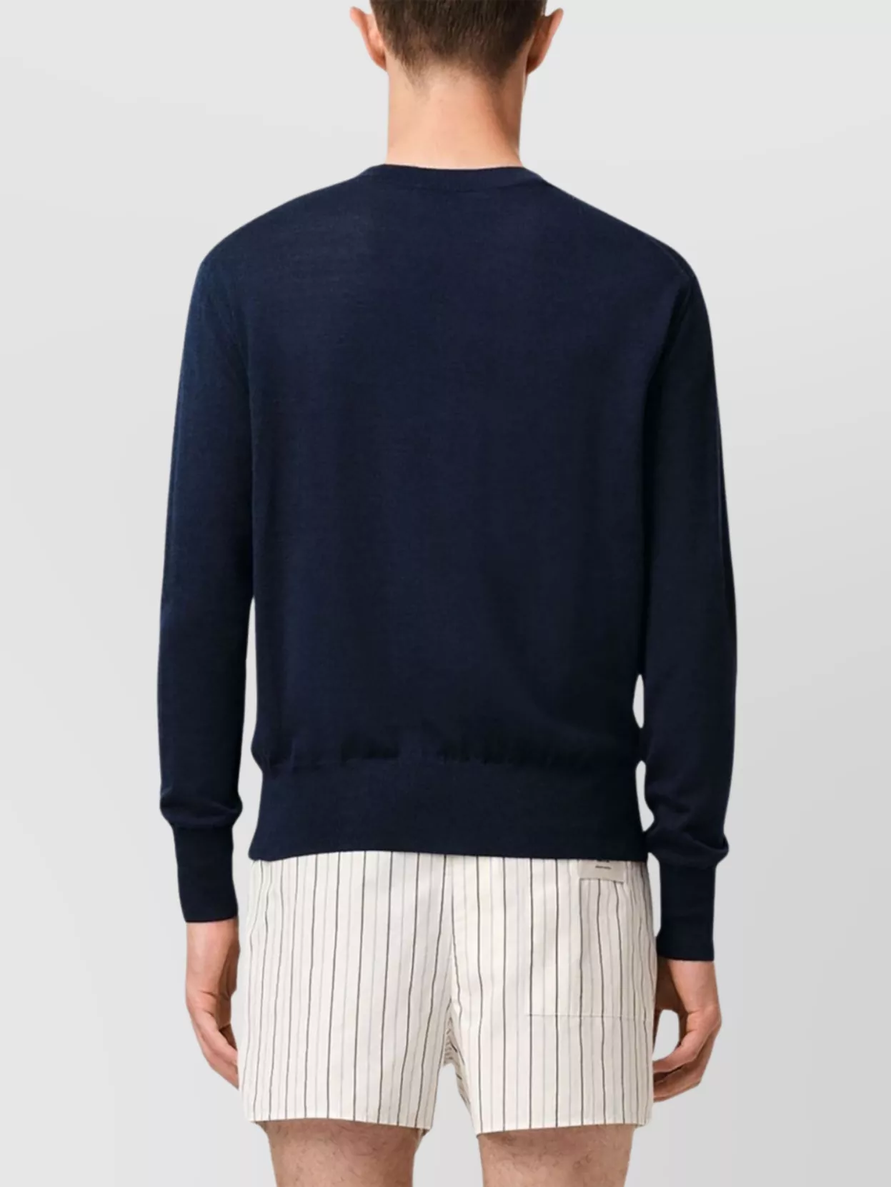 Shop Ami Alexandre Mattiussi Ribbed V-neck Knitwear Sweater