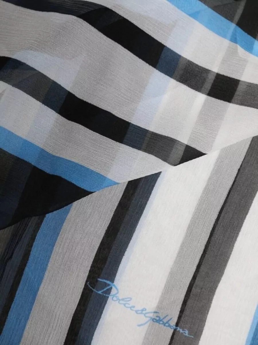 Dolce&Gabbana Silk Striped Scarf