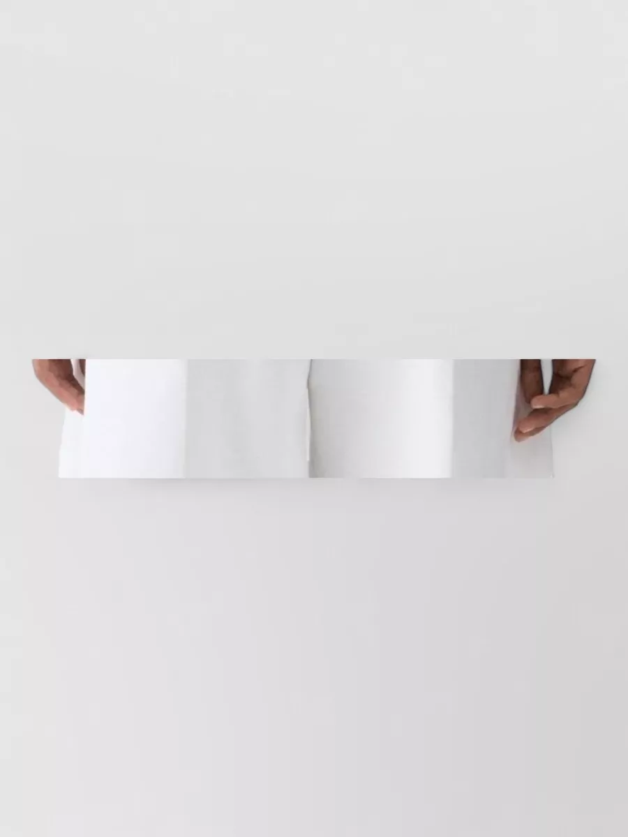 Jacquemus Cotton V-Neck Ruffled Short-Sleeve Top