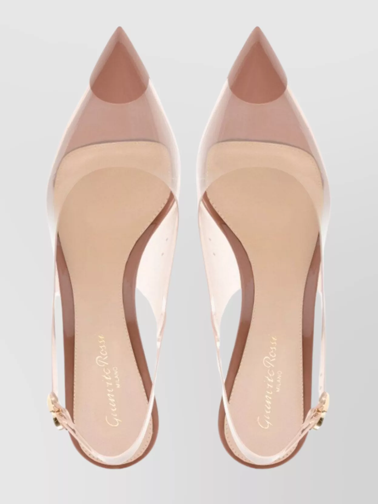 Gianvito Rossi Transparent Buckle Pointed Toe Pumps