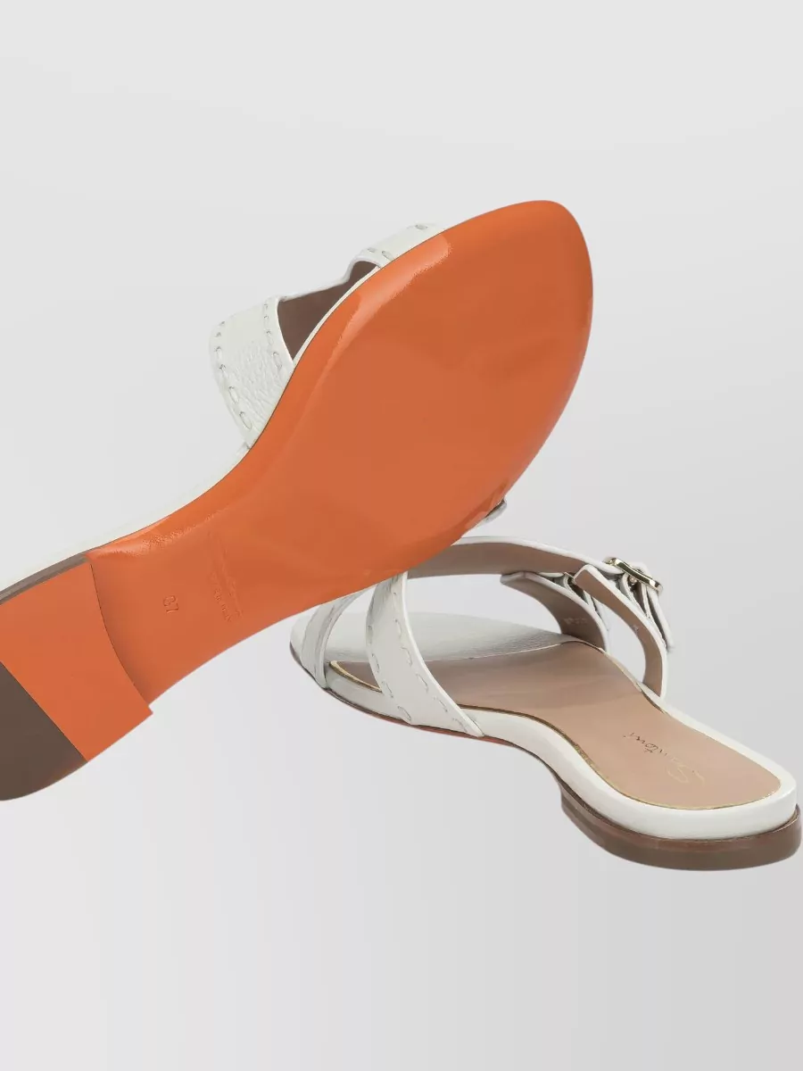 Santoni Leather Slides