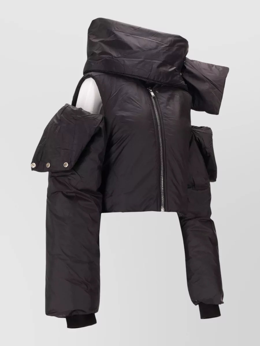 Rick Owens High Collar Long Sleeve Padded Jacket
