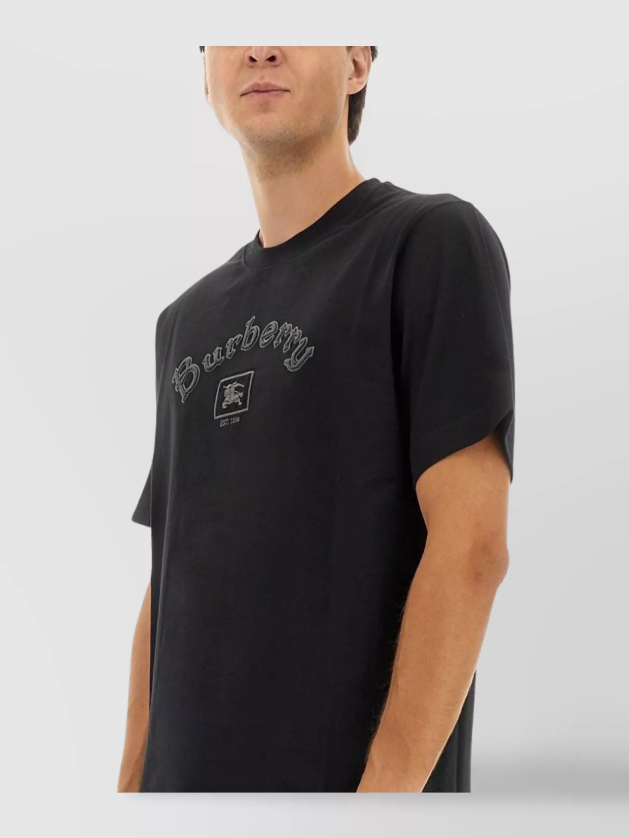 Burberry Regular Fit Short Sleeve Crew Neck T-shirt In Black